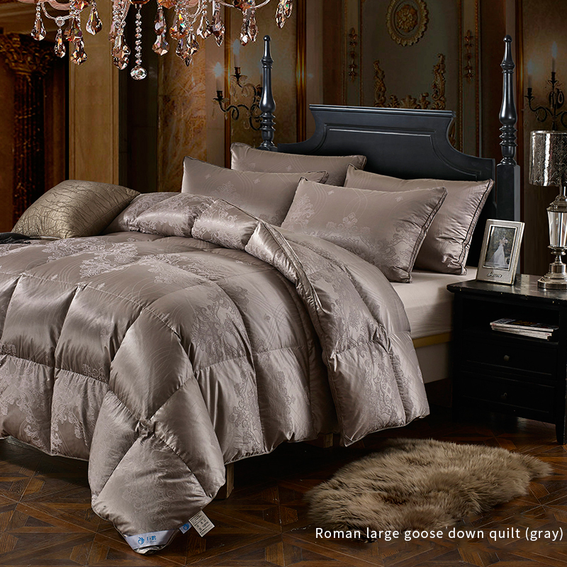 Roman large goose down quilt (gray)